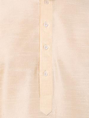 beige dupion kurta pyjama set - 16264035 - Standard Image - 5