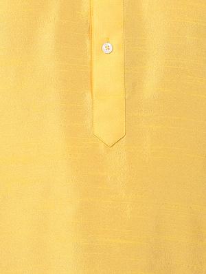 yellow dupion kurta pyjama set - 16264038 - Standard Image - 5