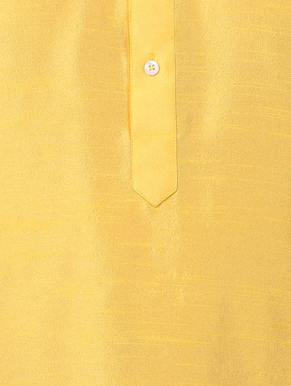 yellow dupion kurta pyjama set - 16264038 - Zoom Image - 5