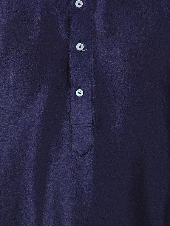 blue dupion kurta pyjama set - 16264048 - Zoom Image - 5