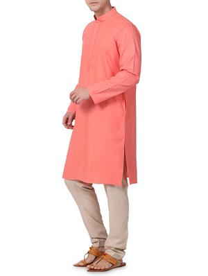 orange solid kurta pyjama set - 16264051 - Standard Image - 2