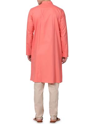 orange solid kurta pyjama set - 16264051 - Standard Image - 3