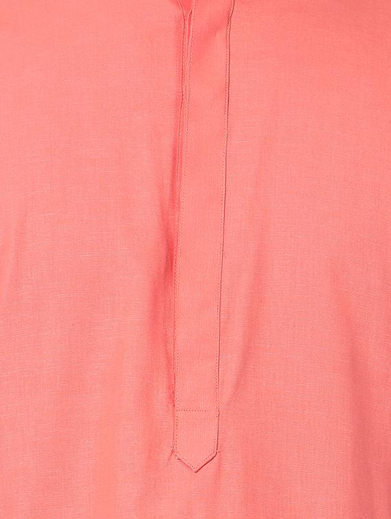 orange solid kurta pyjama set - 16264051 - Zoom Image - 4