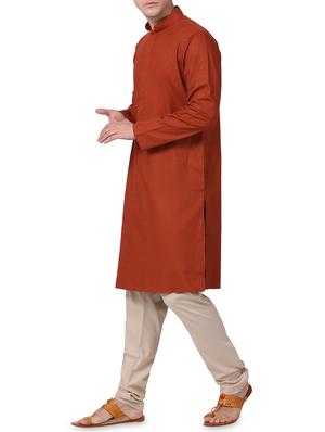 red solid kurta pyjama set - 16264054 - Standard Image - 2