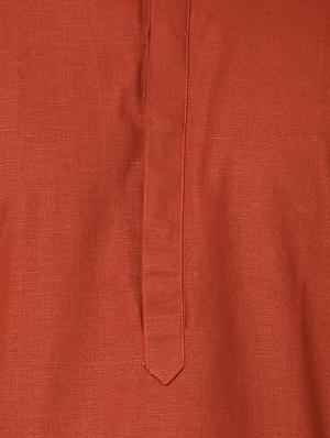 red solid kurta pyjama set - 16264054 - Standard Image - 4
