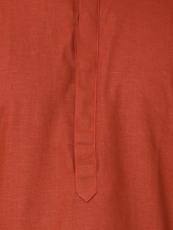 red solid kurta pyjama set - 16264054 - Zoom Image - 4