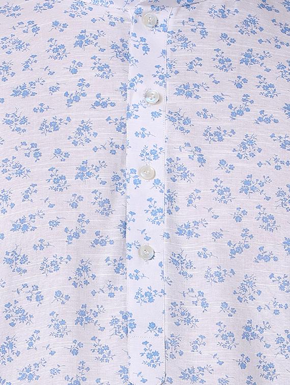 white floral printed kurta pyjama set - 16264063 - Zoom Image - 5