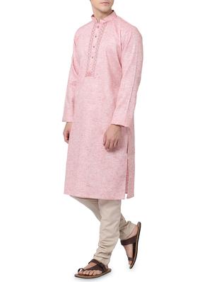 pink cotton kurta pyjama set - 16264073 - Standard Image - 2