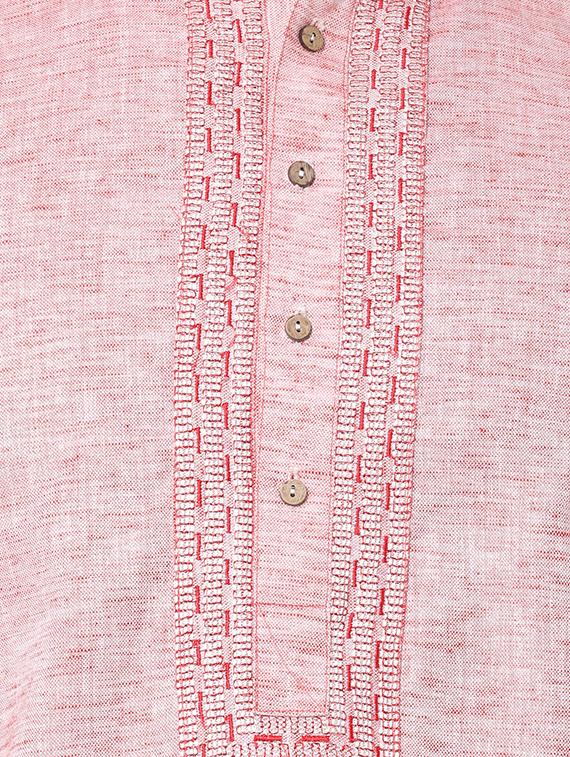 pink cotton kurta pyjama set - 16264073 - Zoom Image - 5