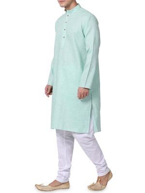 green solid kurta pyjama set - 16264081 - Standard Image - 2