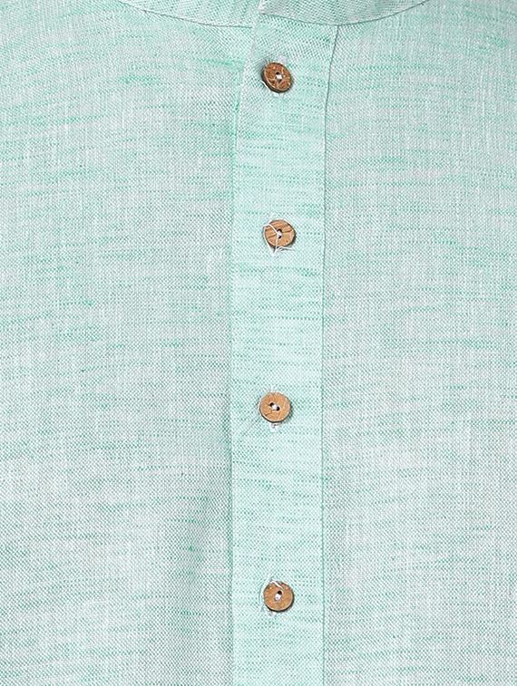 green solid kurta pyjama set - 16264081 - Zoom Image - 5