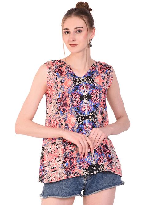 sleeveless kaleidoscopic print top - 16264610 - Standard Image - 1