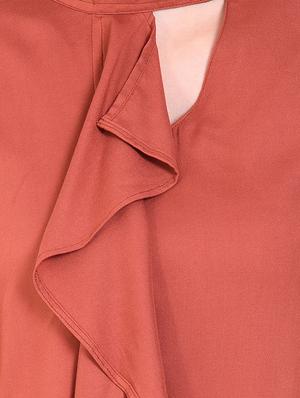 key hole neck ruffle detail top - 16264617 - Standard Image - 5