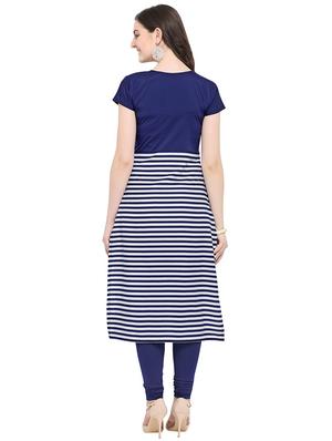 striped printed straight kurta - 16264708 - Standard Image - 3