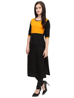 color block straight kurta - 16264709 - Standard Image - 2