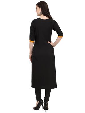 color block straight kurta - 16264709 - Standard Image - 3