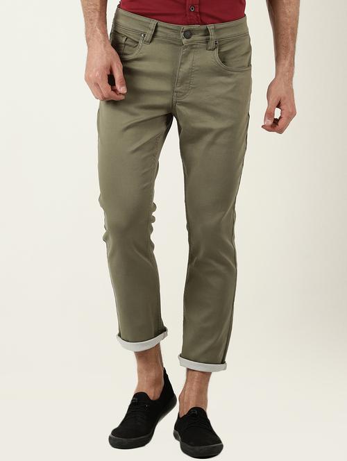 green denim plain jeans - 16265144 - Standard Image - 1