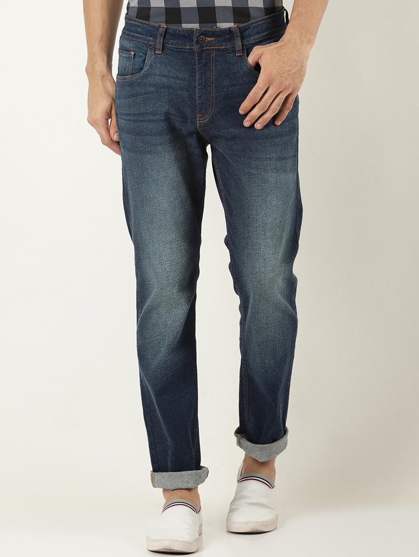 blue denim heavy washed jeans - 16265189 - Zoom Image - 1