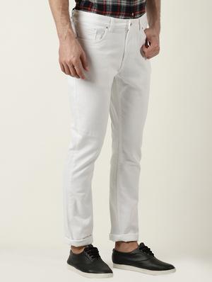 white denim plain jeans - 16265194 - Standard Image - 2