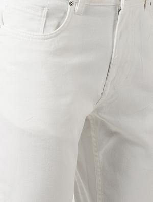 white denim plain jeans - 16265194 - Standard Image - 4
