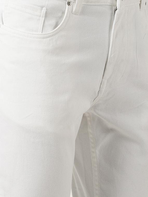 white denim plain jeans - 16265194 - Zoom Image - 4