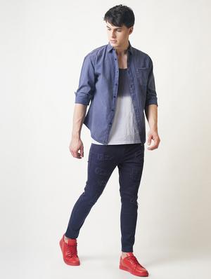 blue solid casual shirt - 16265203 - Standard Image - 4