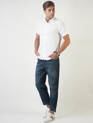 white solid casual shirt - 16265228 - Standard Image - 4