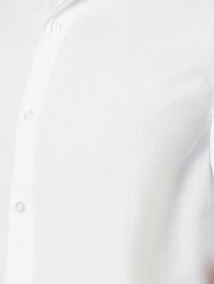 white solid casual shirt - 16265228 - Standard Image - 5