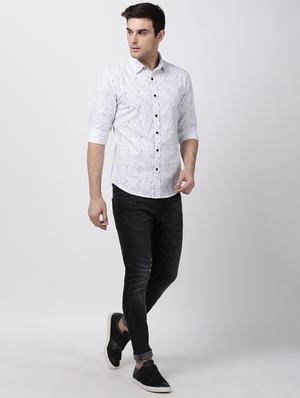 white printed casual shirt - 16265272 - Standard Image - 4