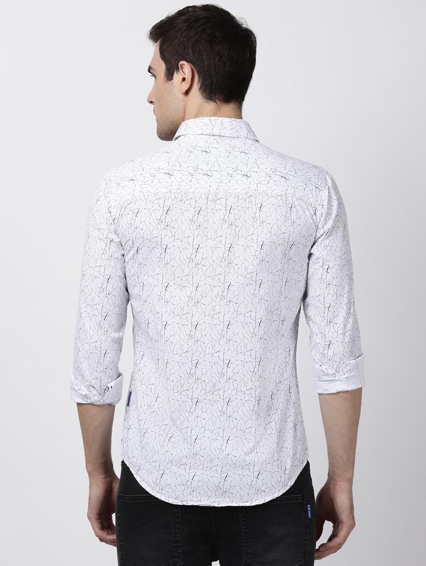 white printed casual shirt - 16265272 - Zoom Image - 3