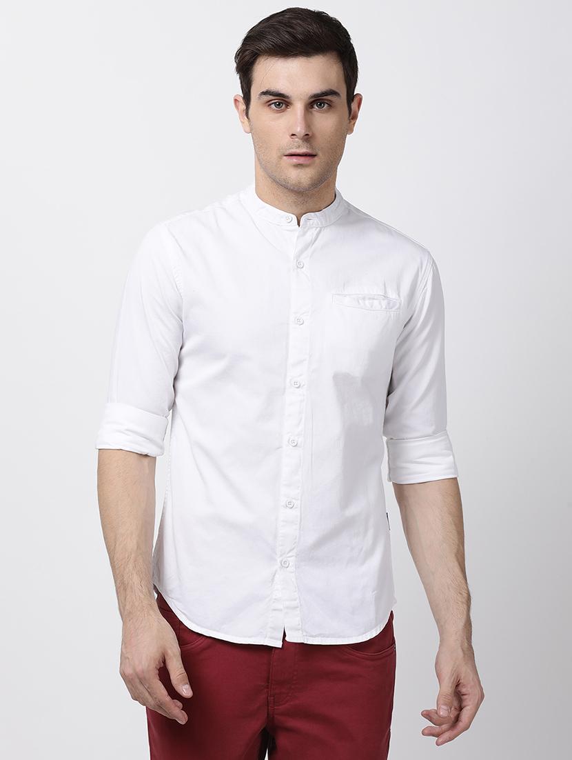 white solid casual shirt - 16265275 - Zoom Image - 1