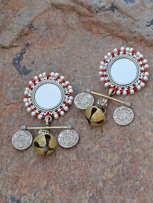 multi colored brass drop earring - 16265365 - Very Small Image - 1