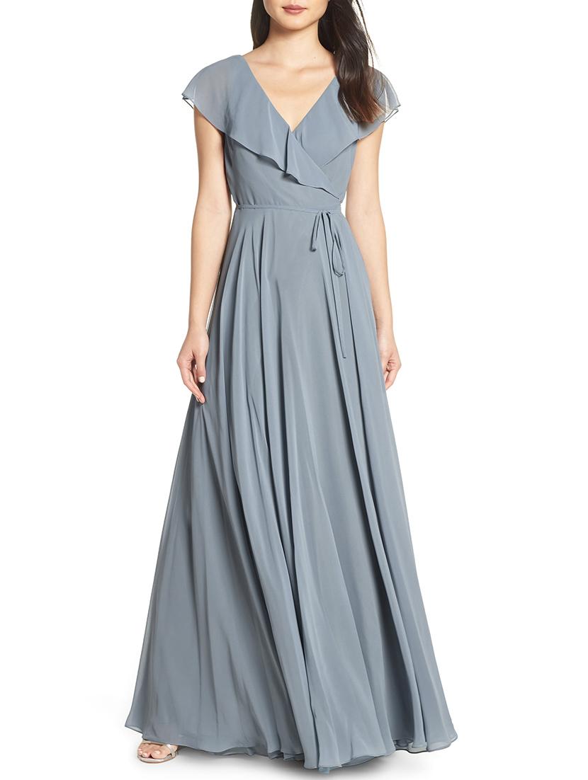 tie knot wrap flare dress - 16265600 - Zoom Image - 1