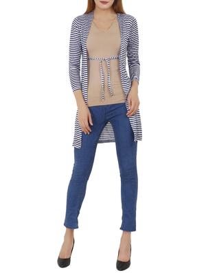 tie up front striped shrug - 16265661 - Standard Image - 4