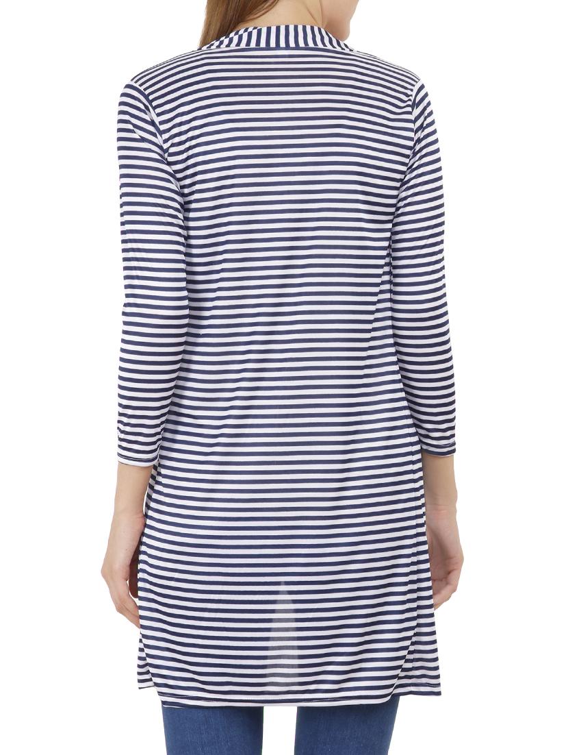 tie up front striped shrug - 16265661 - Zoom Image - 3