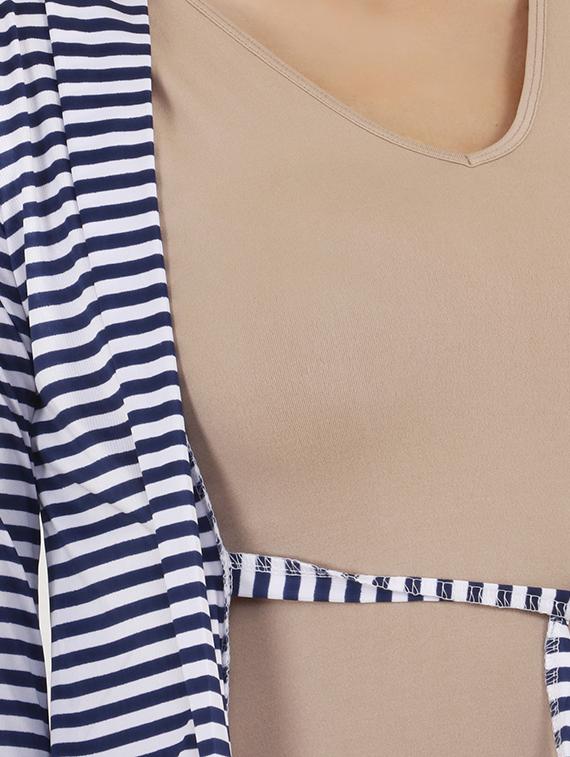 tie up front striped shrug - 16265661 - Zoom Image - 5