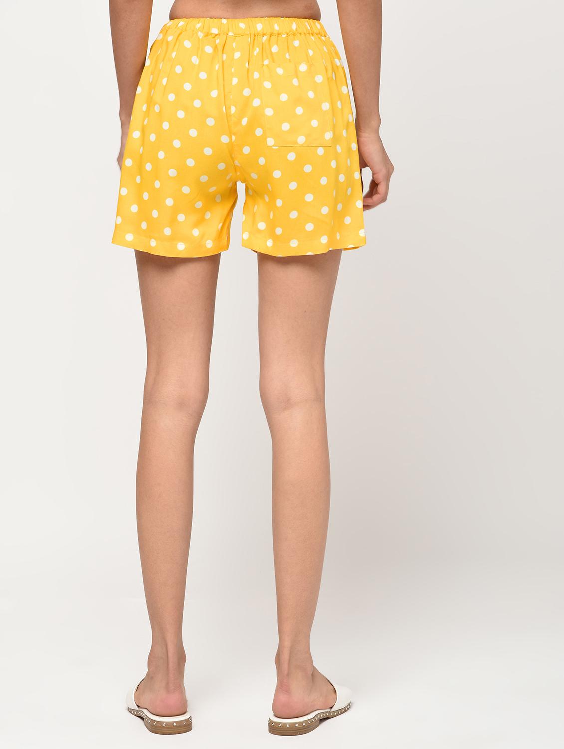 polka dots drawstring shorts - 16266289 - Zoom Image - 4