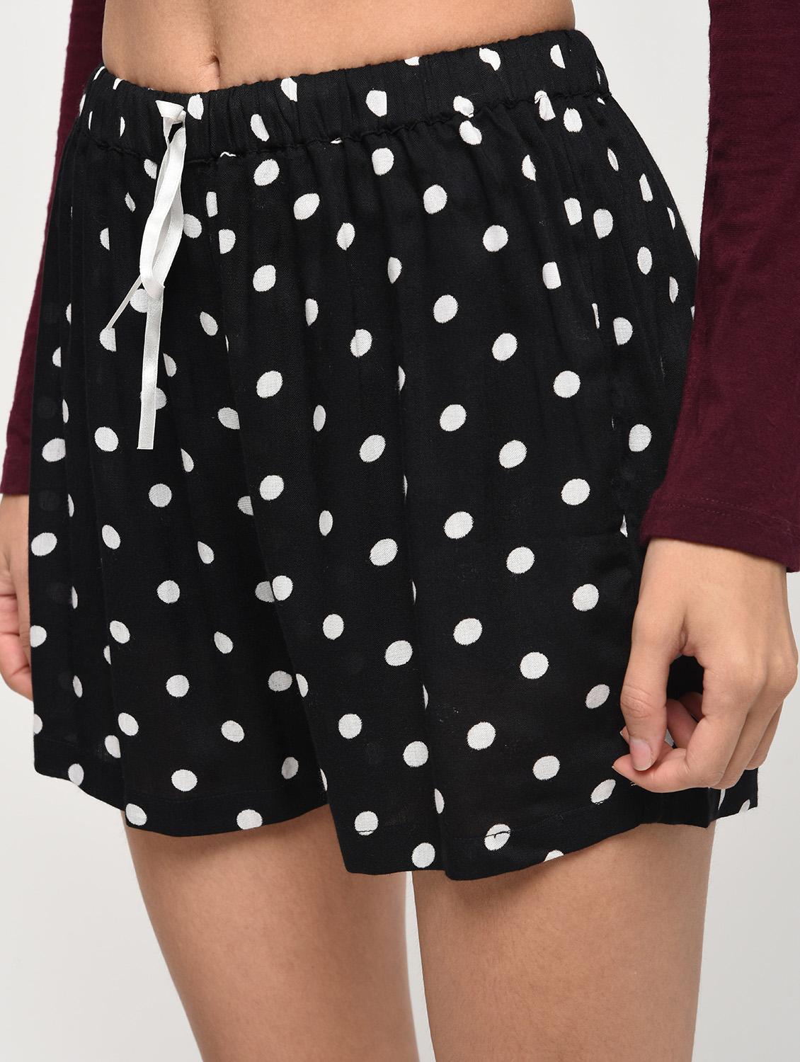 polka dots drawstring shorts - 16266292 - Zoom Image - 5