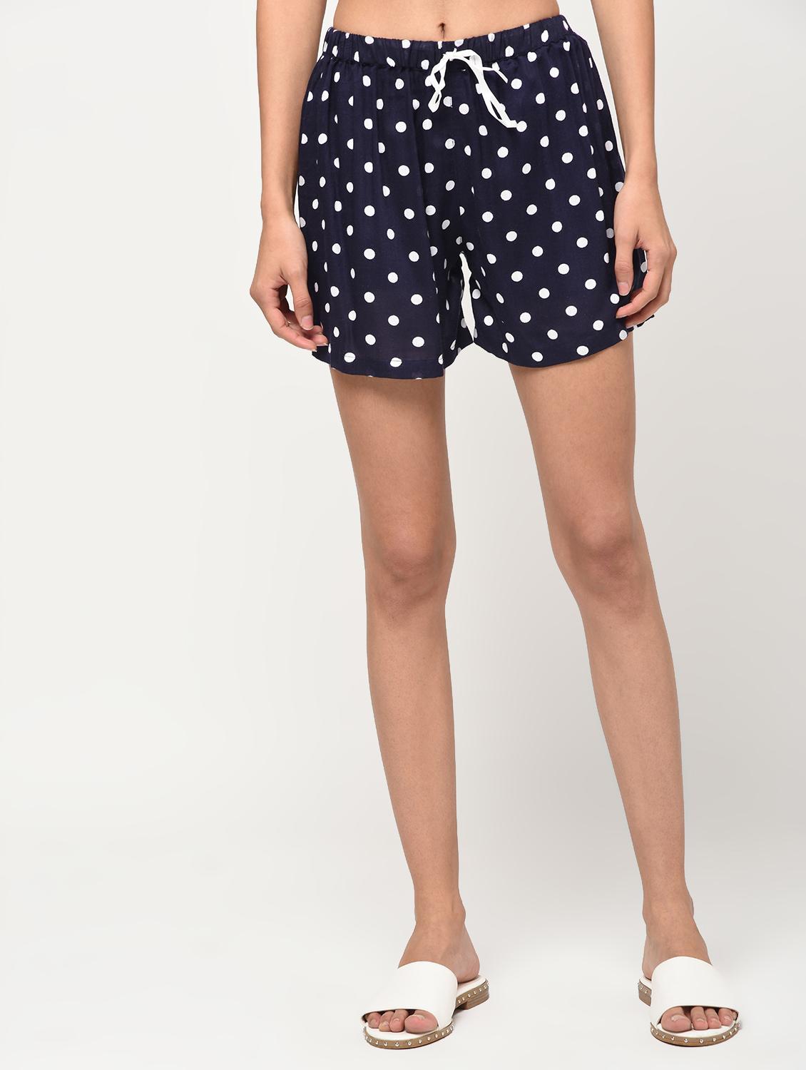 polka dots drawstring shorts - 16266293 - Zoom Image - 2