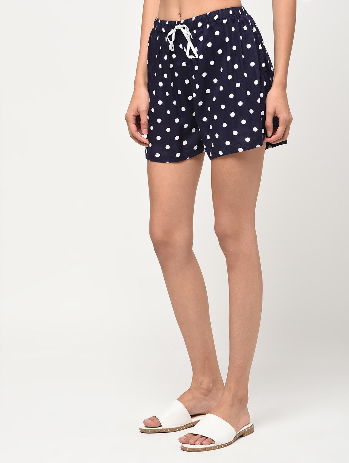 polka dots drawstring shorts - 16266293 - Zoom Image - 3