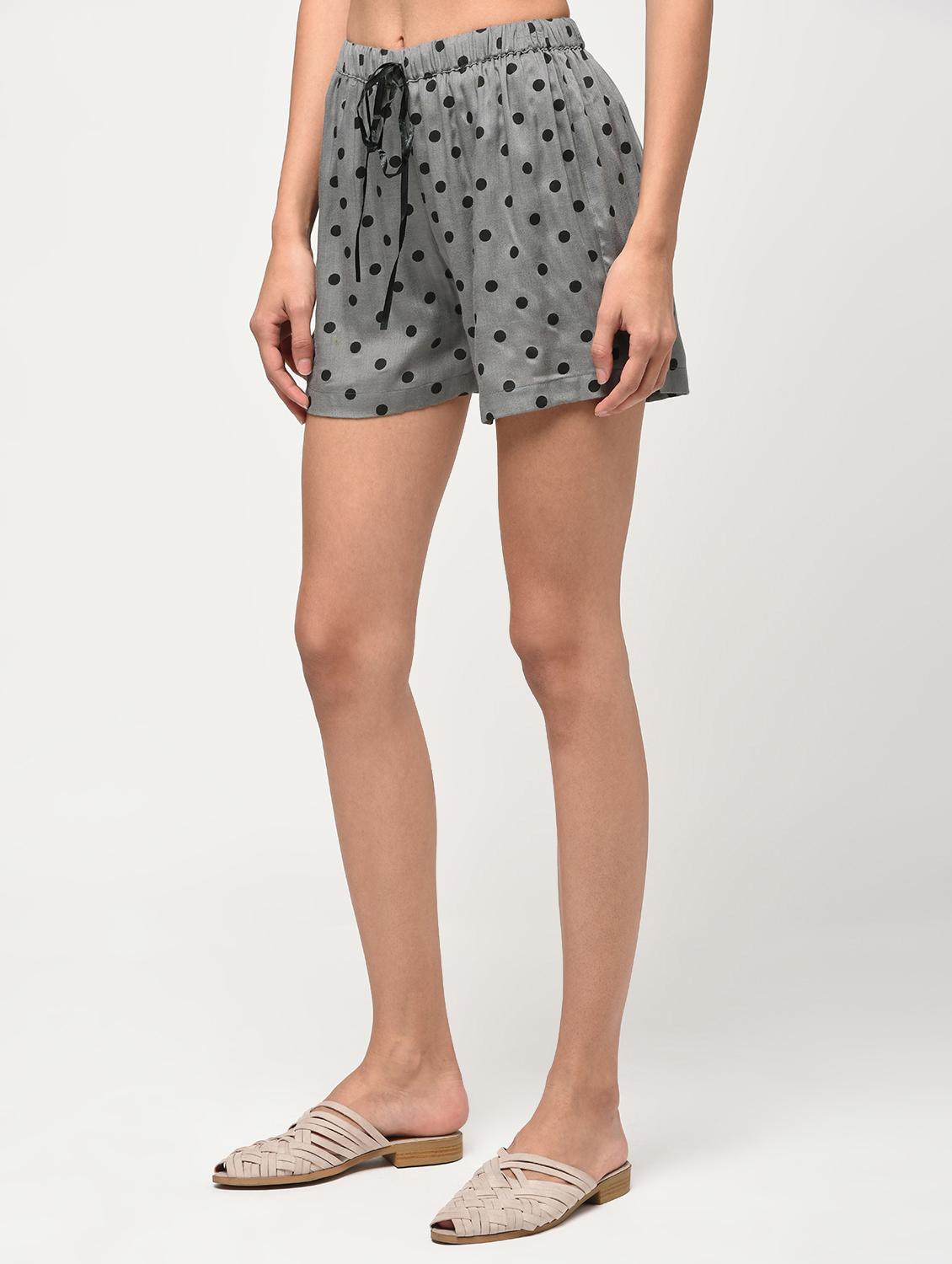 polka dots drawstring shorts - 16266294 - Zoom Image - 3