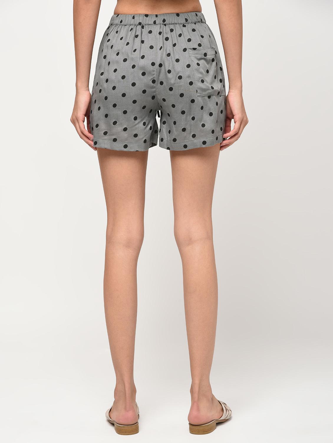 polka dots drawstring shorts - 16266294 - Zoom Image - 4