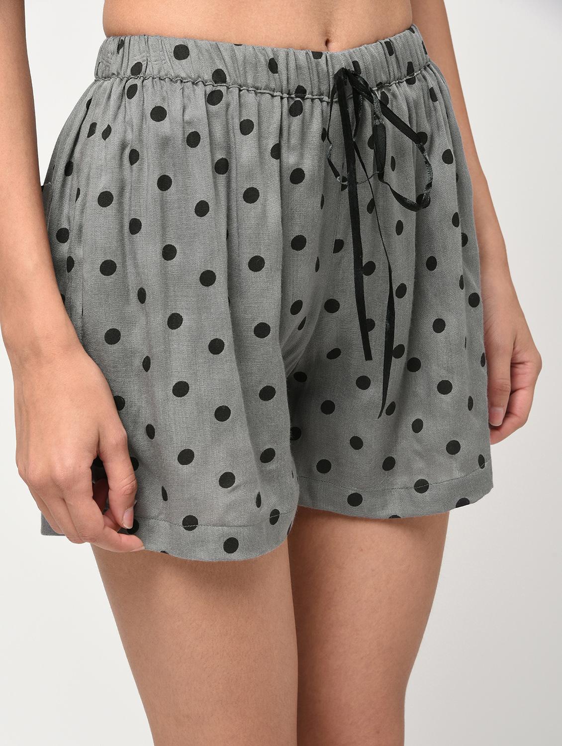polka dots drawstring shorts - 16266294 - Zoom Image - 5