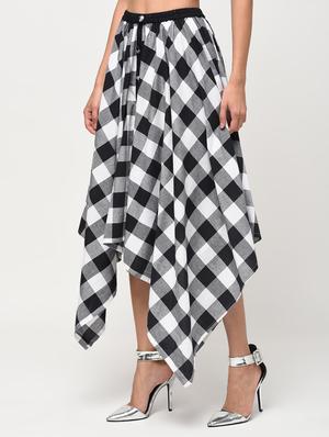 white cotton asymmetric skirts - 16266296 - Standard Image - 3