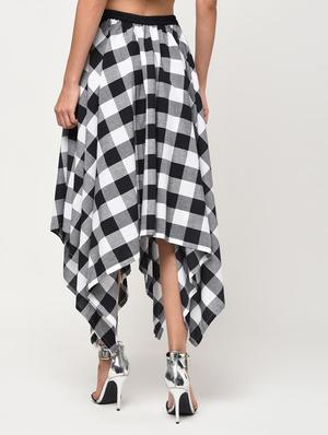white cotton asymmetric skirts - 16266296 - Standard Image - 4