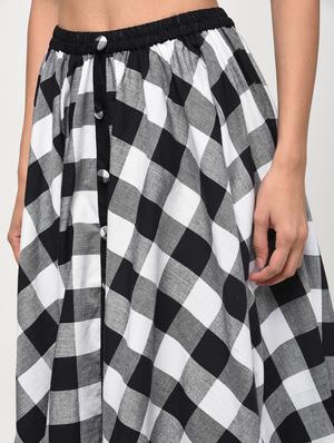 white cotton asymmetric skirts - 16266296 - Standard Image - 5