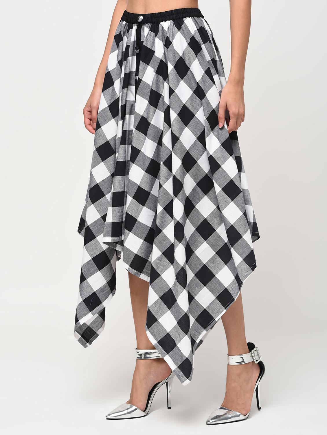 white cotton asymmetric skirts - 16266296 - Zoom Image - 3