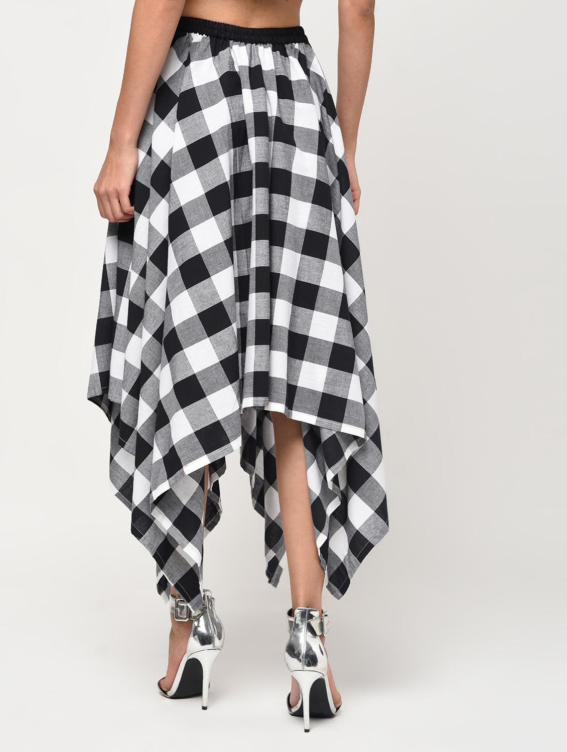 white cotton asymmetric skirts - 16266296 - Zoom Image - 4