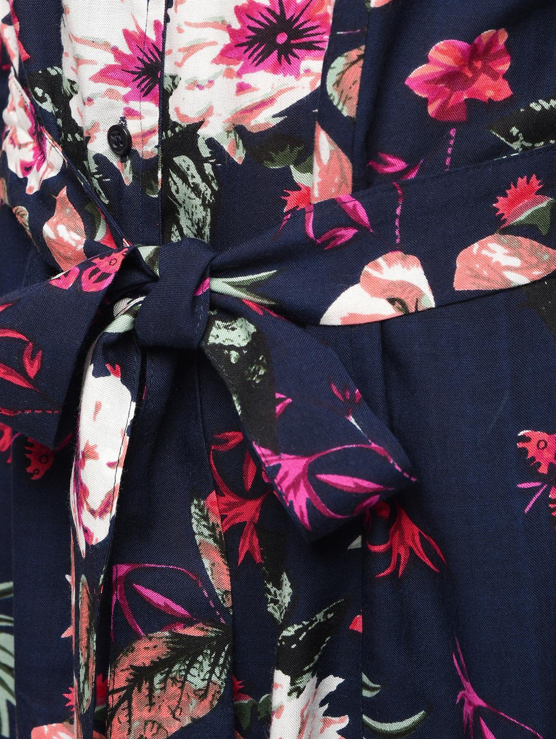 tie knot floral a-line dress - 16266300 - Zoom Image - 5