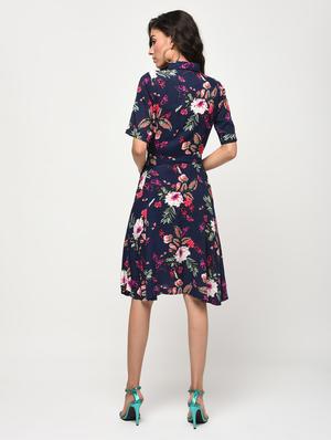 tie knot floral a-line dress - 16266301 - Standard Image - 3